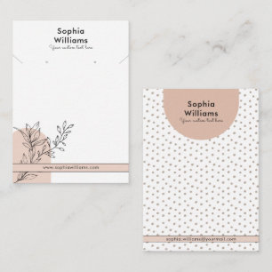 Modern Boho Pastel Necklace & Earring Display Card