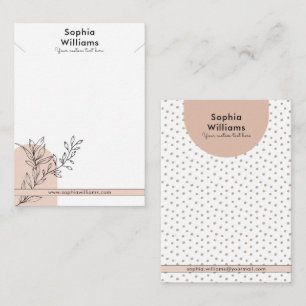 Modern Boho Pastel Necklace Jewellery Display Card