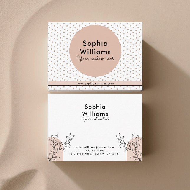 Modern Boho Pastel Polka Dots Business Card (Creator Uploaded)