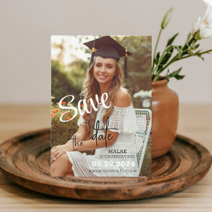Modern Boho Photo Graduation  Save The Date