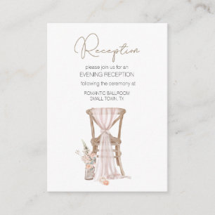 Modern Boho Pink Elegant Floral Wedding Enclosure Card