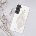 Modern Boho Pink Floral Wedding Miss to Mrs Samsung Galaxy Case<br><div class="desc">Elegant and practical Samsung case printed with an elegant soft pink and taupe boho floral design. Personalize with your details easily and quickly,  simply press the customize it button.  Matching items available in our Zazzle store!</div>