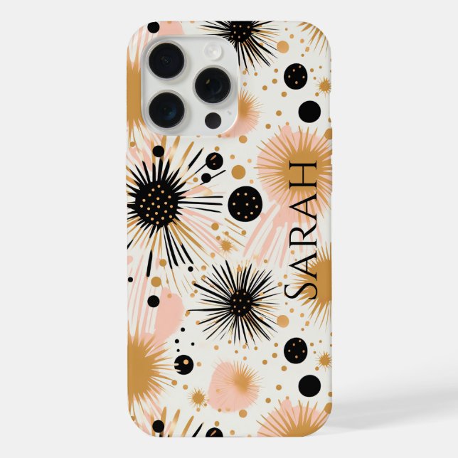 Modern Boho Pink Star  iPhone Case (Back)