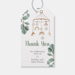 Modern Boho Rainbow Baby Shower Gift Tags