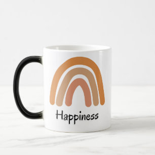 Modern boho rainbow happiness typography magic mug