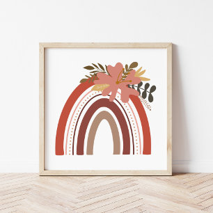 Modern Boho Rainbow Nursery Art Poster