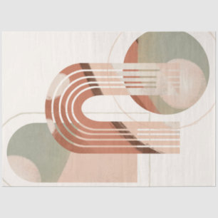 Modern BOHO Rainbow Organic Geometric Decoupage Tissue Paper