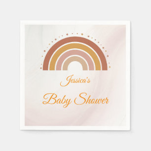 Modern Boho Rainbow Personalized Baby Shower Napkin