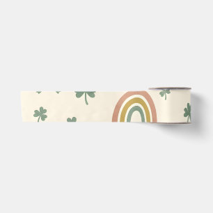 Modern Boho Rainbows Coquette Bows Shamrocks St. P Satin Ribbon