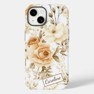 Modern Boho Roses Neutral Case-Mate iPhone 14 Case