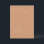 Modern Boho Rust Arch Table Eleven Table Number<br><div class="desc">Designed to coordinate with for the «Arches Minimalist» Wedding Invitation Collection. To change details,  click «Details». To move the text or change the size,  font,  or colour,  click «Edit using Design Tool». View the collection link on this page to see all of the matching items in this beautiful design.</div>
