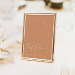 Modern Boho Rust Arch Table Fifteen Table Number<br><div class="desc">Designed to coordinate with for the «Arches Minimalist» Wedding Invitation Collection. To change details,  click «Details». To move the text or change the size,  font,  or colour,  click «Edit using Design Tool». View the collection link on this page to see all of the matching items in this beautiful design.</div>