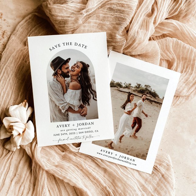 Modern Boho Save the Date | Photo Minimalist Cards (Creator Uploaded)