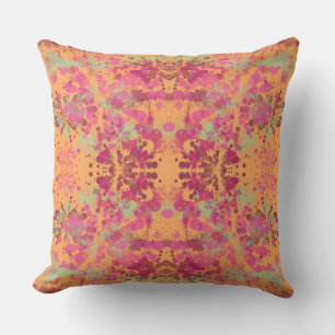 Modern Boho Splash Pattern Throw Pillow