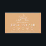 Modern Boho Sun and Beach Wave Loyalty Card<br><div class="desc">Personalized loyalty cards featuring a minimal modern sun and beach theme. The back of the card can be personalized with your business name and contact information.</div>