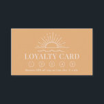 Modern Boho Sun and Beach Wave Loyalty Card<br><div class="desc">Personalized loyalty cards featuring a minimal modern sun and beach theme. The back of the card can be personalized with your business name and contact information.</div>