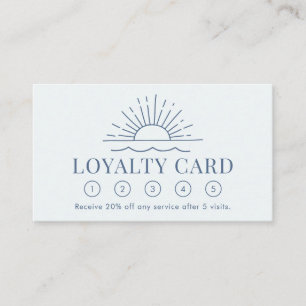 Modern Boho Sun and Beach Wave Loyalty Card