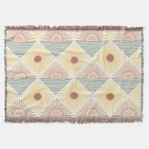 Modern Boho Sun Cotton Fringe Throw Blanket