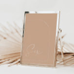 Modern Boho Tan Arch Table Six Table Number<br><div class="desc">Designed to coordinate with for the «Arches Minimalist» Wedding Invitation Collection. To change details,  click «Details». To move the text or change the size,  font,  or colour,  click «Edit using Design Tool». View the collection link on this page to see all of the matching items in this beautiful design.</div>