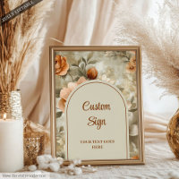 Modern Boho Terracotta Beige Olive Floral Custom