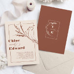 Modern Boho Terracotta Burnt Orange Wedding Invitation<br><div class="desc">This dry pampas grass terracotta and ecru wedding invitation features bold typography and represents minimalist design. It evokes thoughts of the vast desert, sunbaked beaches, and romantic coastal oasis settings. This style is a perfect match for your bohemian seaside or country garden wedding, as well as many other themes. Your...</div>