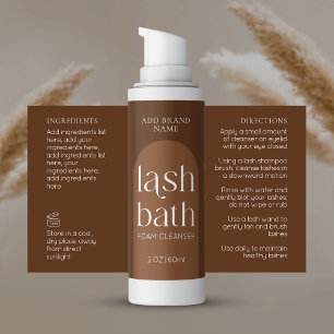 Modern Boho Terracotta Lash Bath Cleanser Wrapper Sticker