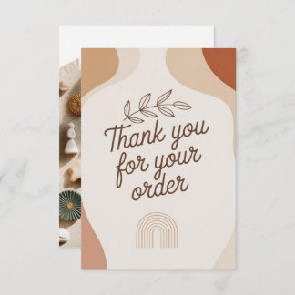 Modern Boho Thank You Card for Small Business Pack