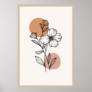 Modern boho trendy  design  poster