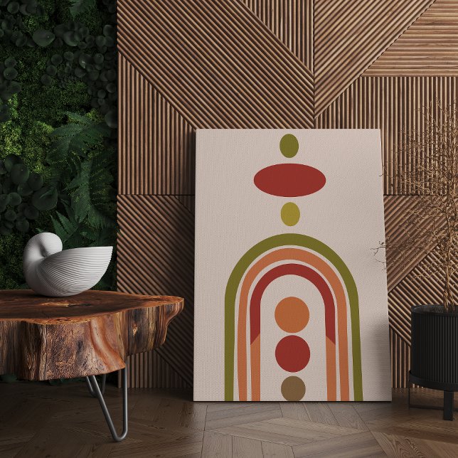 Modern Boho Wall Art, Mid Century Large Canvas (Creator Uploaded)