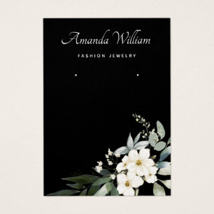 Modern Boho watercolor floral earring display card