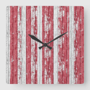 Modern Boho Waves Wall Mounted Art Square Wall Clock