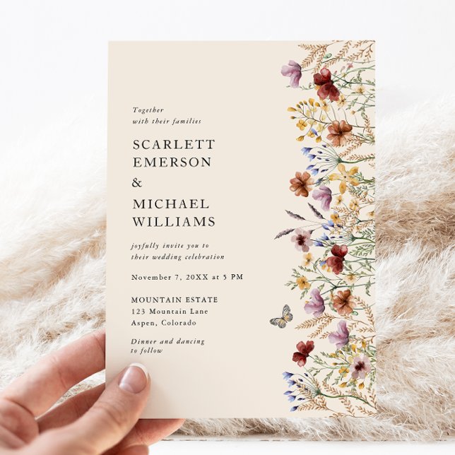 Modern Boho Wedding Invitation (Modern Boho Wedding Invitation
)