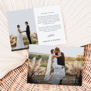 Modern Boho Wedding Thank You Card