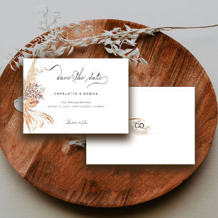 Modern Boho Whimsical Calligraphy Script Save The Date