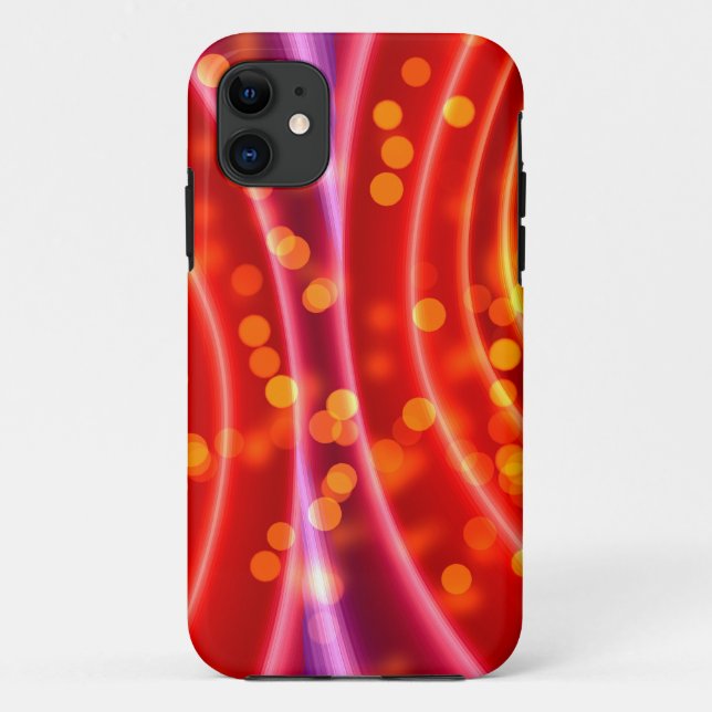 Modern Bokeh Lines Wave Points Swing Background Case-Mate iPhone Case (Back)