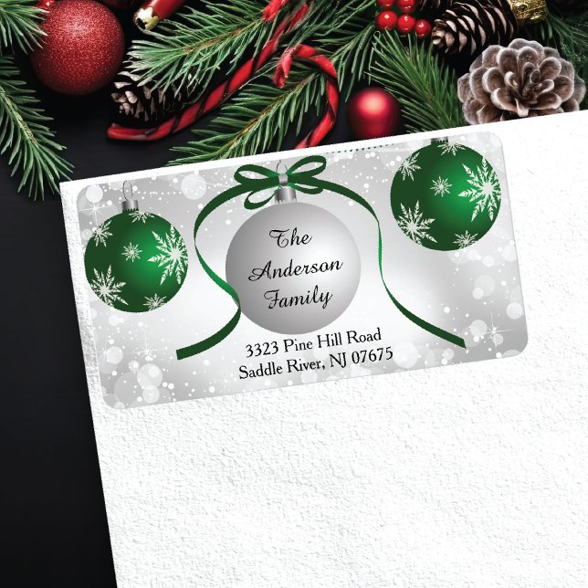 Modern Bokeh Snowflake Christmas Return Address Label (Creator Uploaded)