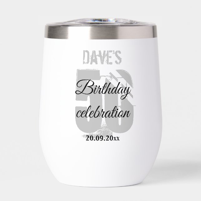 Modern Bold 50th Any Age Birthday Personalized  (Front)