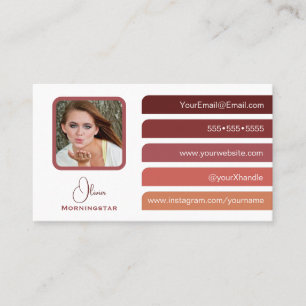 Modern Bold  5 Colour Tabs Social  Business Card