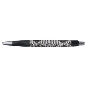 Modern bold Abstract Monochrome Geometric Pattern Pen