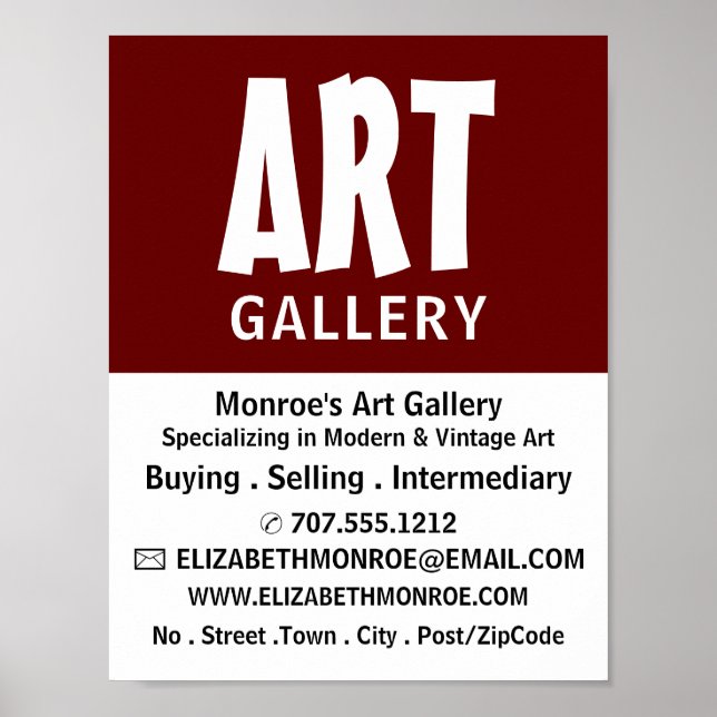 Modern Bold, Art Dealer, Gallery Advertising Poster (Front)