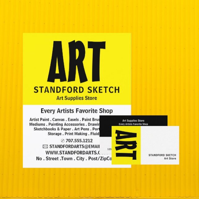 Modern Bold, Art Supplies Store Flyer (Creator Uploaded)