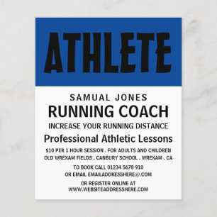 Modern Bold, Athletics Lesson Advert Flyer
