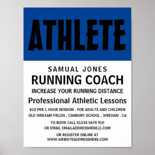Modern Bold, Athletics Lesson Advert Poster