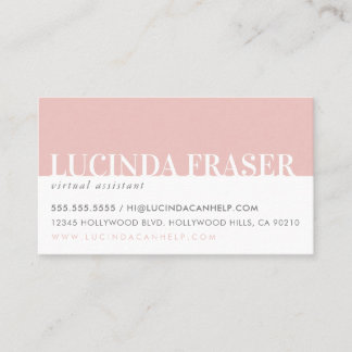 MODERN BOLD BAND minimal simple dusky rose pink Business Card