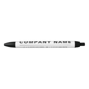 Modern Bold - Black & White - Company/Event Black Ink Pen