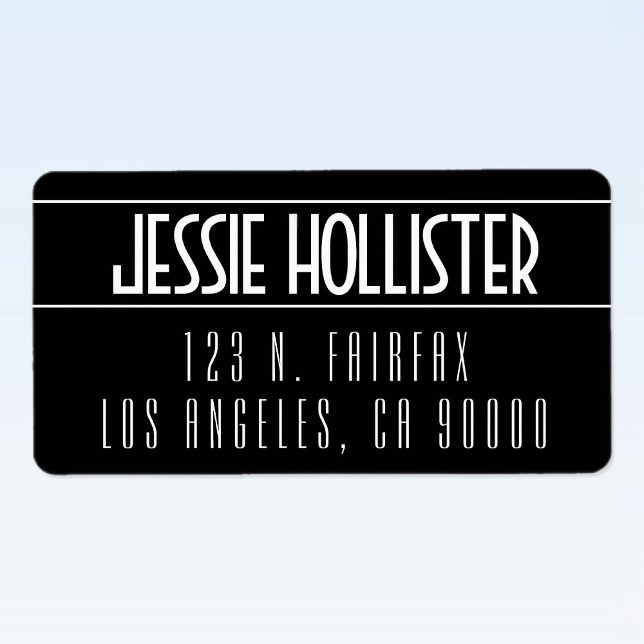 Modern Bold Black & White Label (Creator Uploaded)