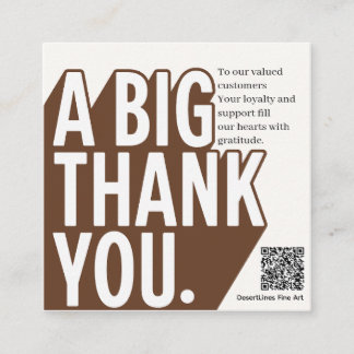 Modern Bold Black White Wedding Thank You Card