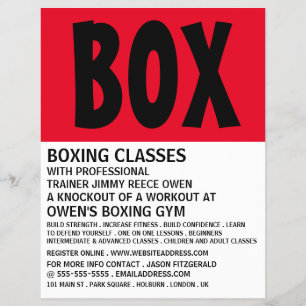 Modern Bold, Boxing Class Advert Flyer