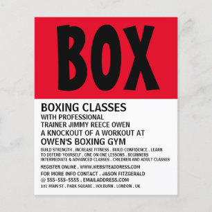Modern Bold, Boxing Class Advert Flyer