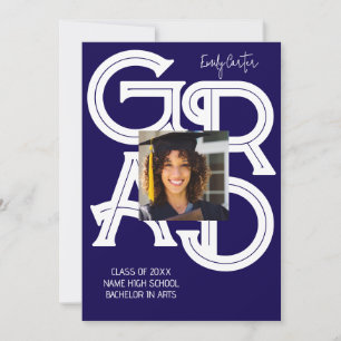 Modern Bold Calligraphy Graduation Invitation